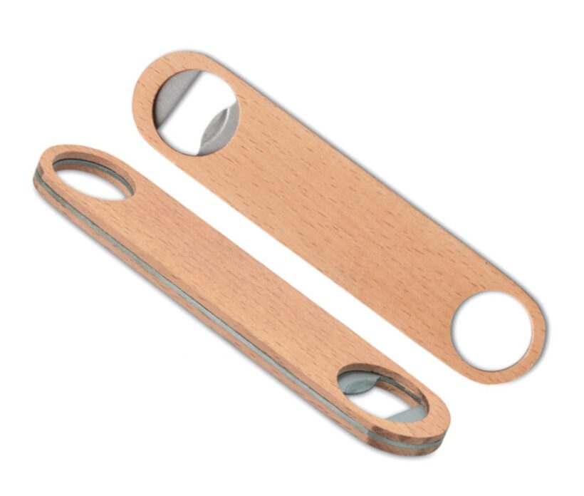 Polly Joke Stainless steel speed bottle openers with wooden surface Product, Code GPMO9360-40