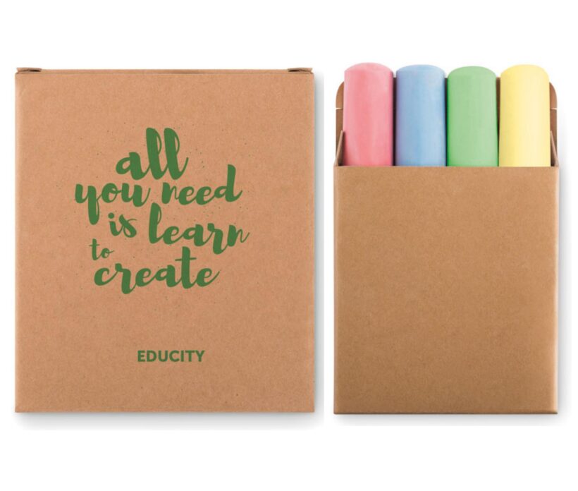 Peter’s Point 4 coloured chalks sticks. 25 mm diameter Product Code GPMO8929-13