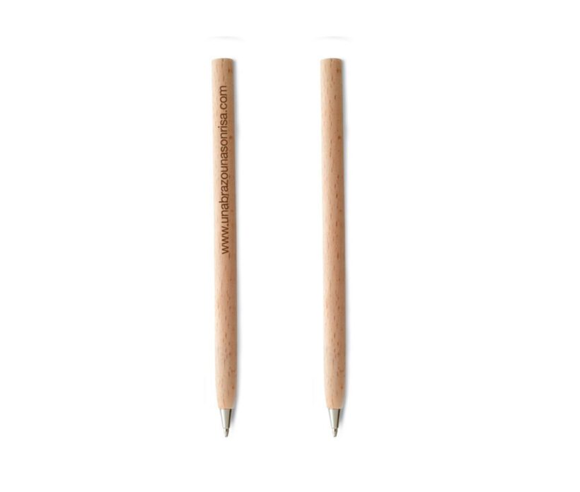 Constantine Bay Natural wooden ball pens with transparent cap Black ink Product Code GPKC6725-40