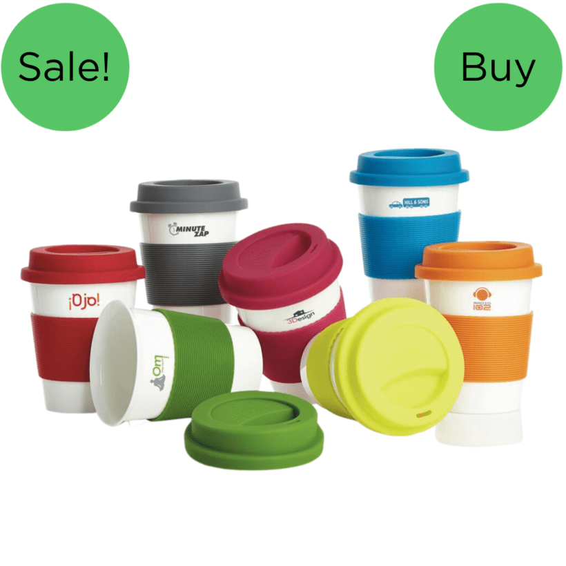Gwandror 350ml tumblers with silicone grip and lid GP432.889