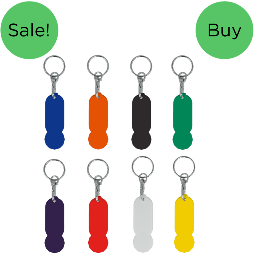Buriana Recycled Trolley Stick Keyrings GPCXTRSB12