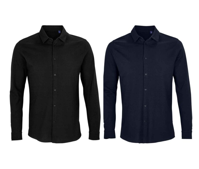 NEOBLU Basile Organic Cotton Long Sleeve Pique Shirt GP03777