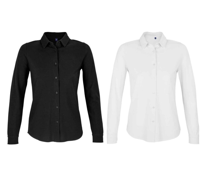 NEOBLU Ladies Basile Organic Cotton Long Sleeve Pique Shirt GP03791