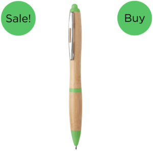  Porthcurno Push button ball pen with bamboo barrel and ABS fitting Product Code GPMO9485
